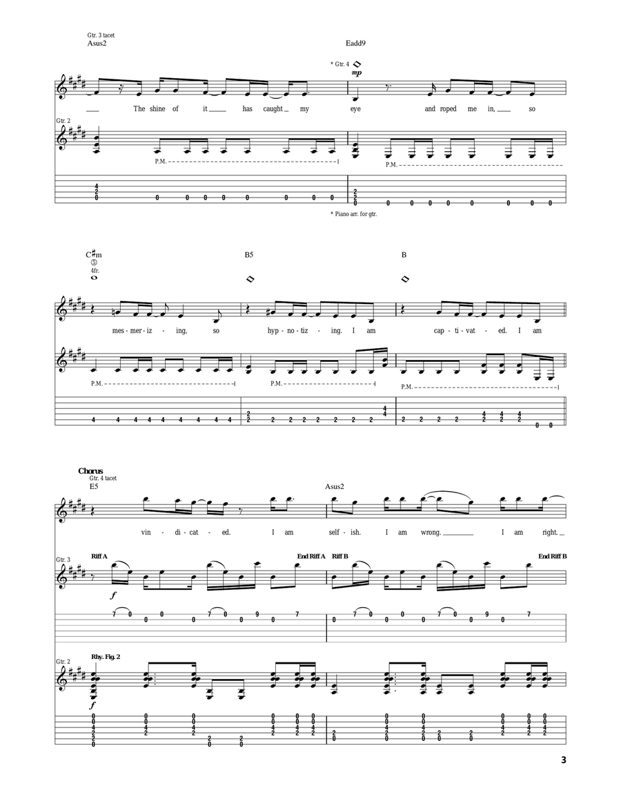 Vindicated Vindicated Acoustic Guitar scores gallery preview page 3