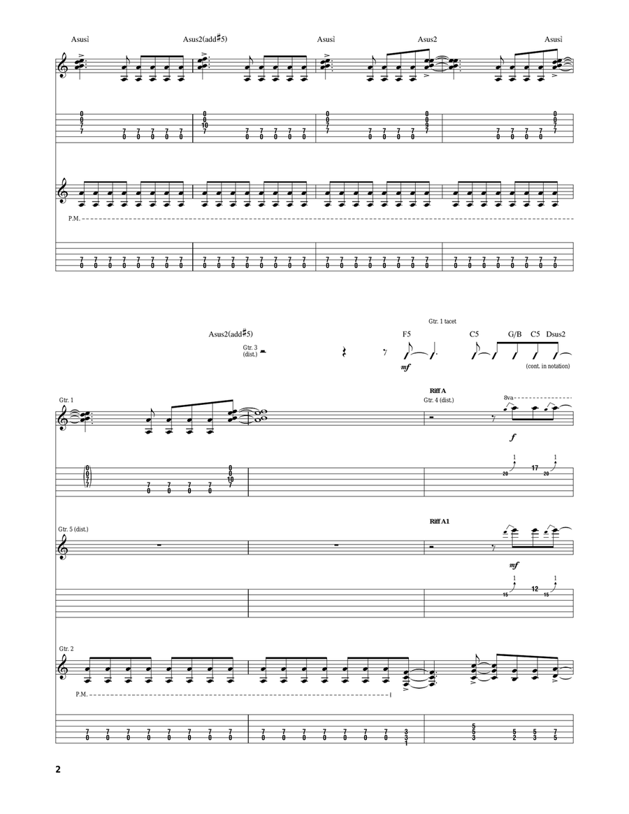 Revolution Calling Revolution Calling Electric Guitar scores gallery preview page 2