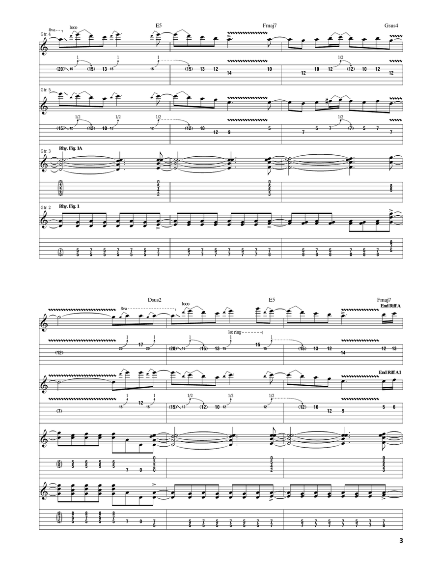 Revolution Calling Revolution Calling Electric Guitar scores gallery preview page 3