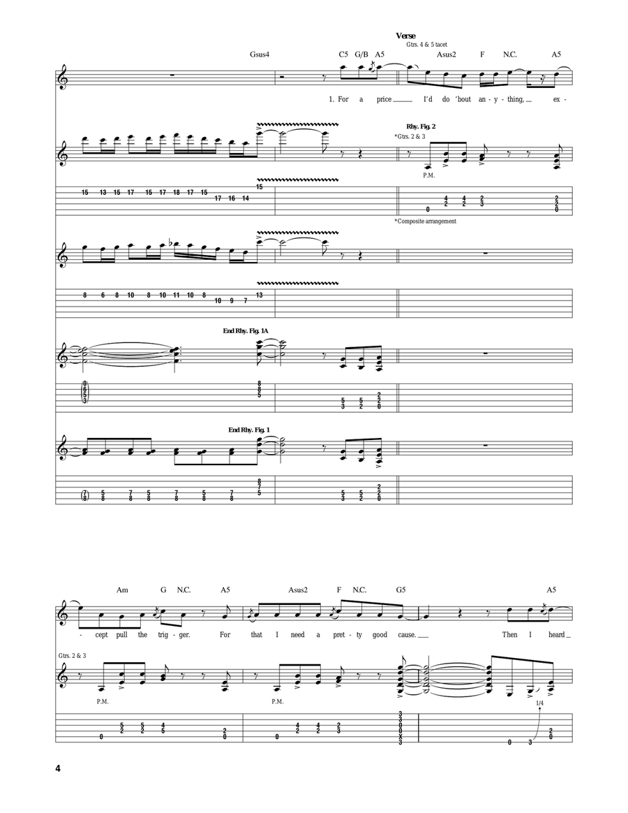 Revolution Calling Revolution Calling Electric Guitar scores gallery preview page 4
