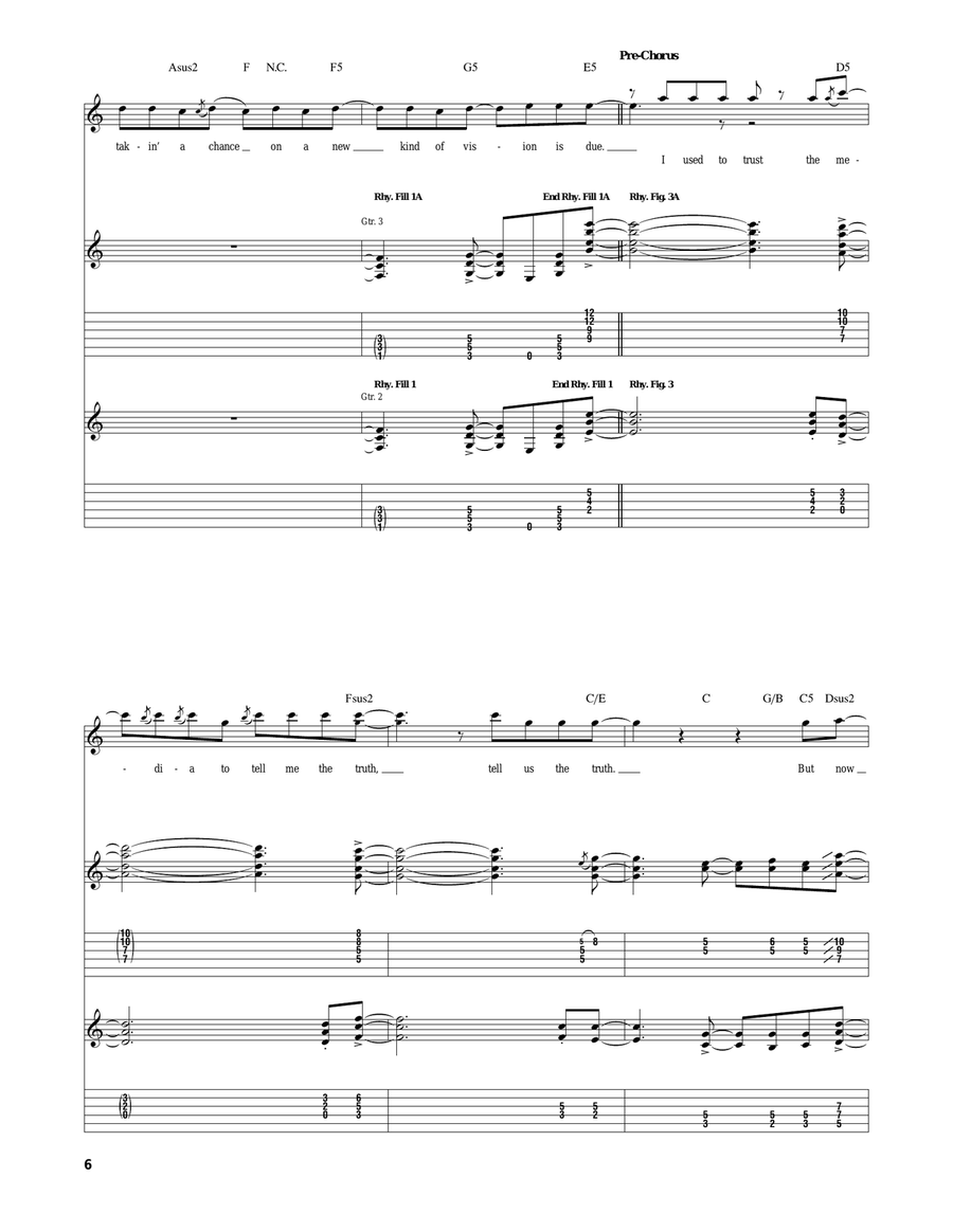 Revolution Calling Revolution Calling Electric Guitar scores gallery preview page 6