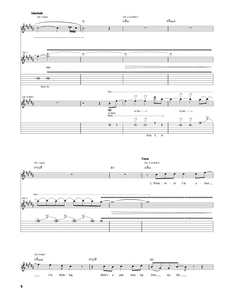 Jet City Woman Jet City Woman Electric Guitar scores gallery preview page 6