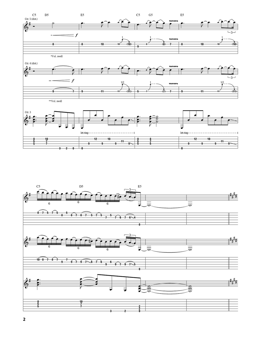 Eyes Of A Stranger Eyes Of A Stranger Electric Guitar scores gallery preview page 2