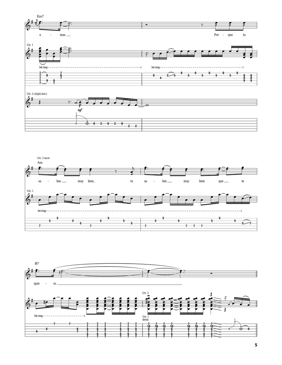 Dime Mi Amor Dime Mi Amor Acoustic Guitar scores gallery preview page 5