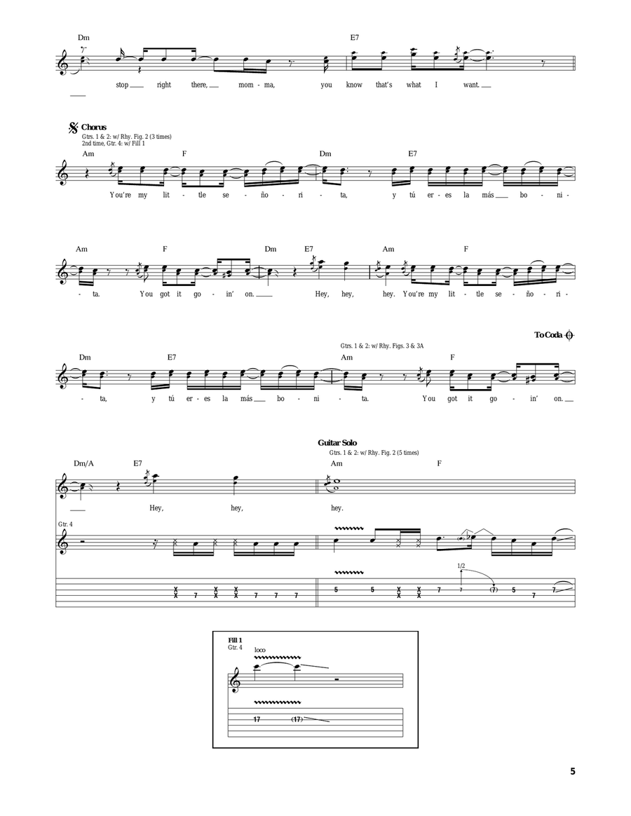 Señorita Señorita Acoustic Guitar scores gallery preview page 5