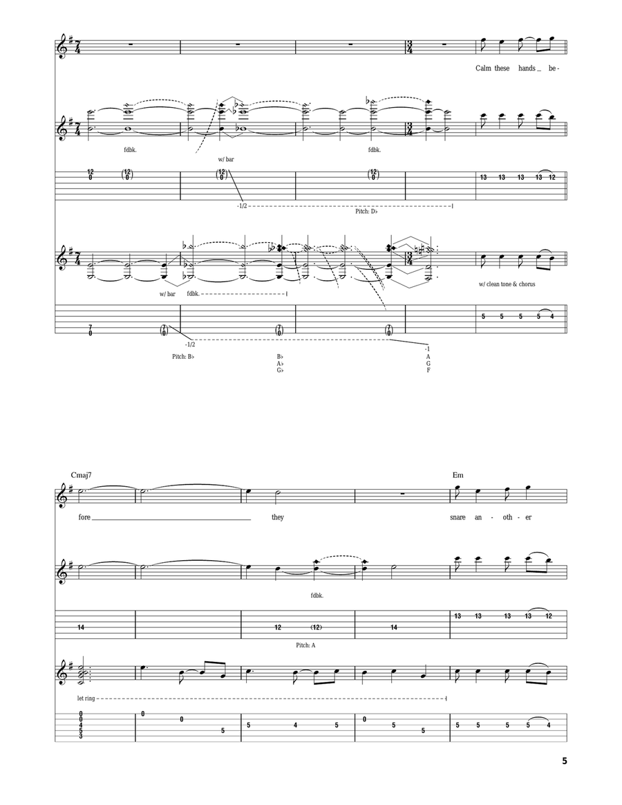 Gravity Gravity Electric Guitar scores gallery preview page 5