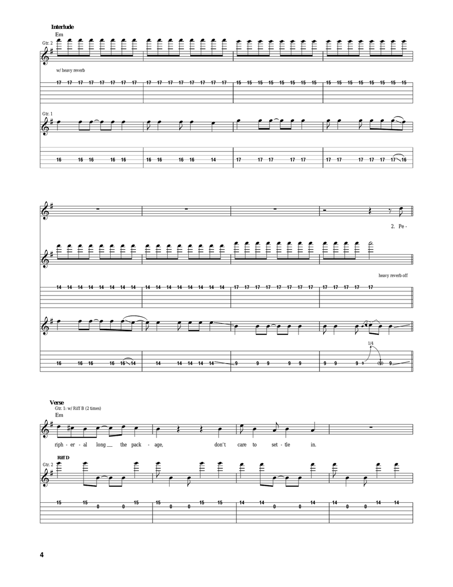 The Package The Package Electric Guitar scores gallery preview page 4