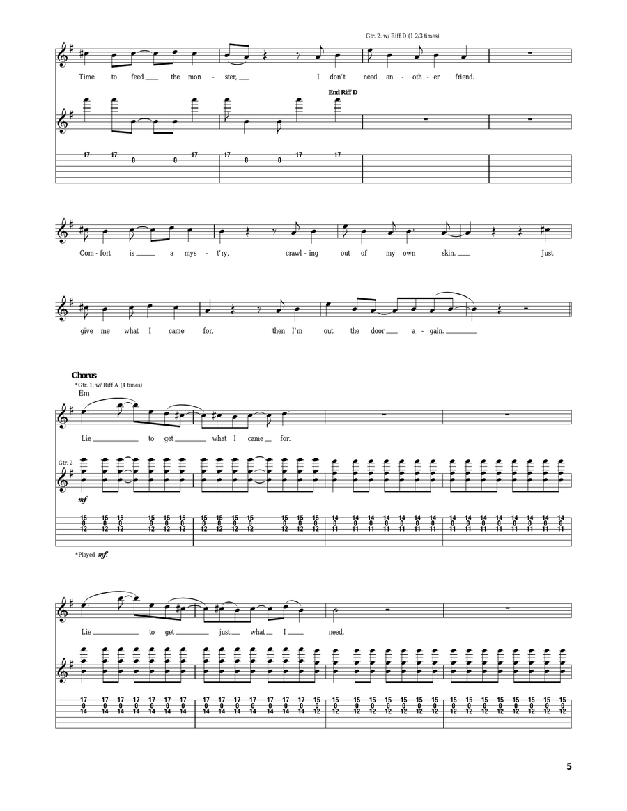 The Package The Package Electric Guitar scores gallery preview page 5