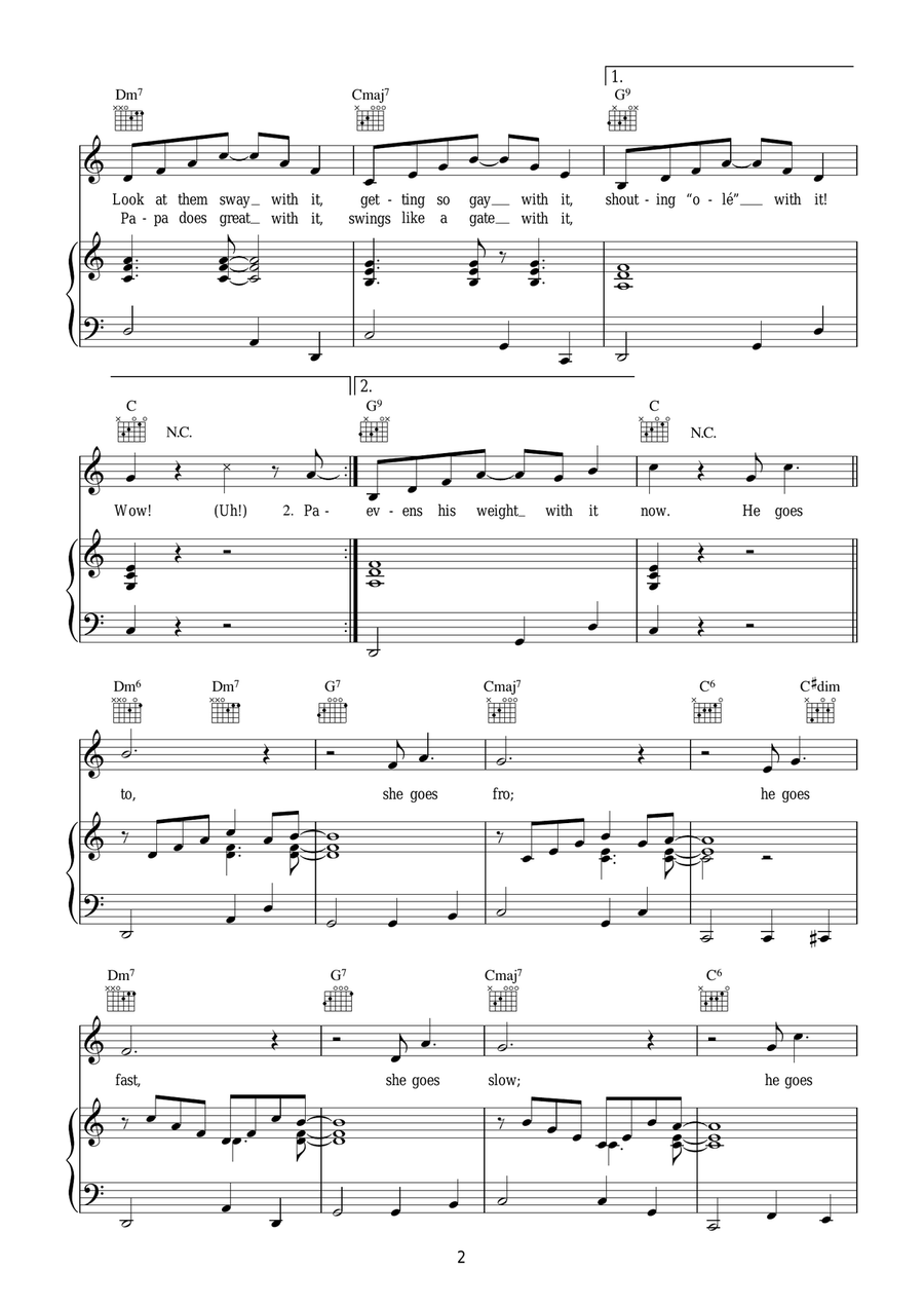 Papa Loves Mambo Papa Loves Mambo Guitar scores gallery preview page 2