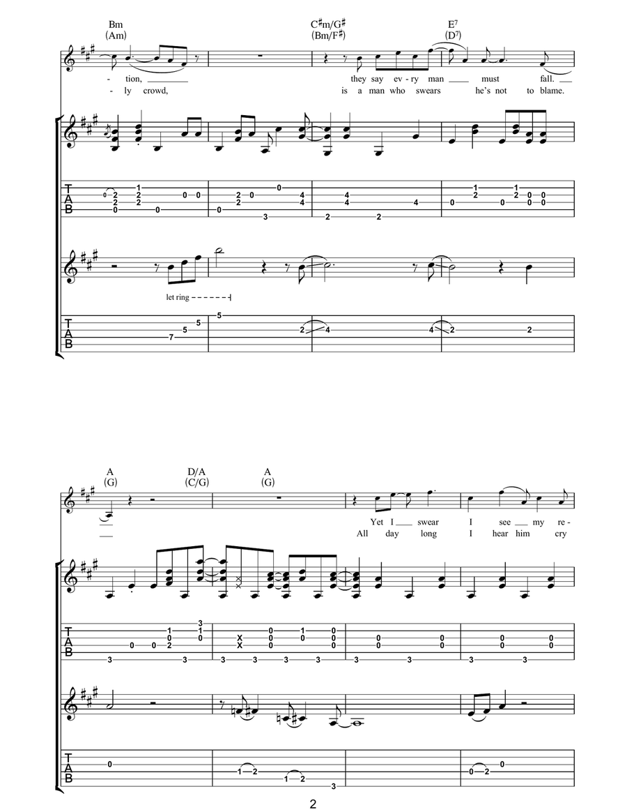 I Shall Be Released I Shall Be Released Acoustic Guitar scores gallery preview page 2