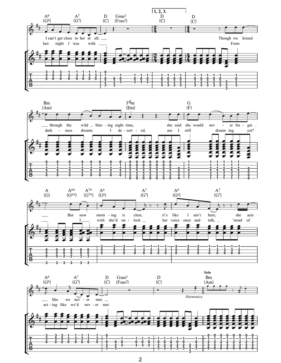 I Don't Believe You I Don't Believe You Acoustic Guitar scores gallery preview page 2