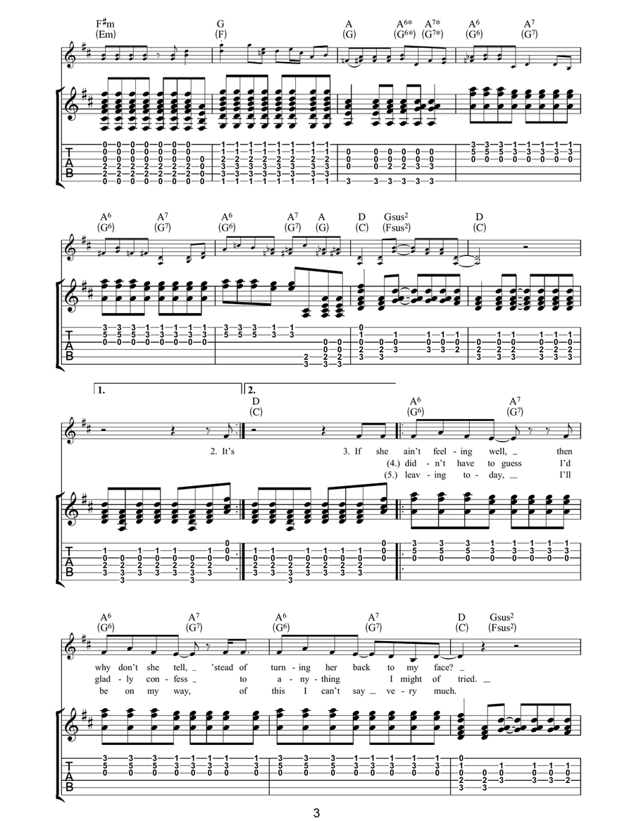 I Don't Believe You I Don't Believe You Acoustic Guitar scores gallery preview page 3
