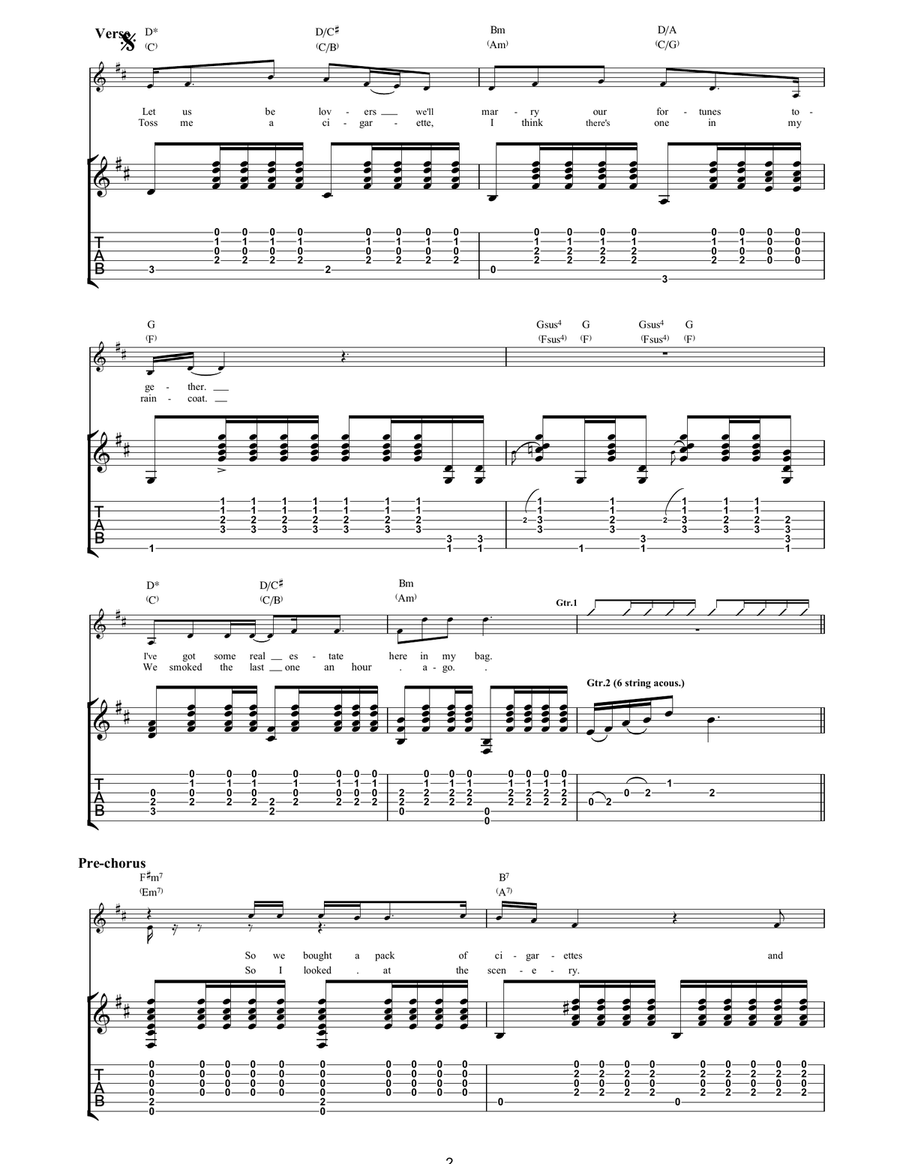 America America Acoustic Guitar scores gallery preview page 2