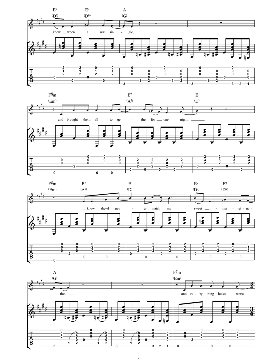 Kodachrome Kodachrome Acoustic Guitar scores gallery preview page 5