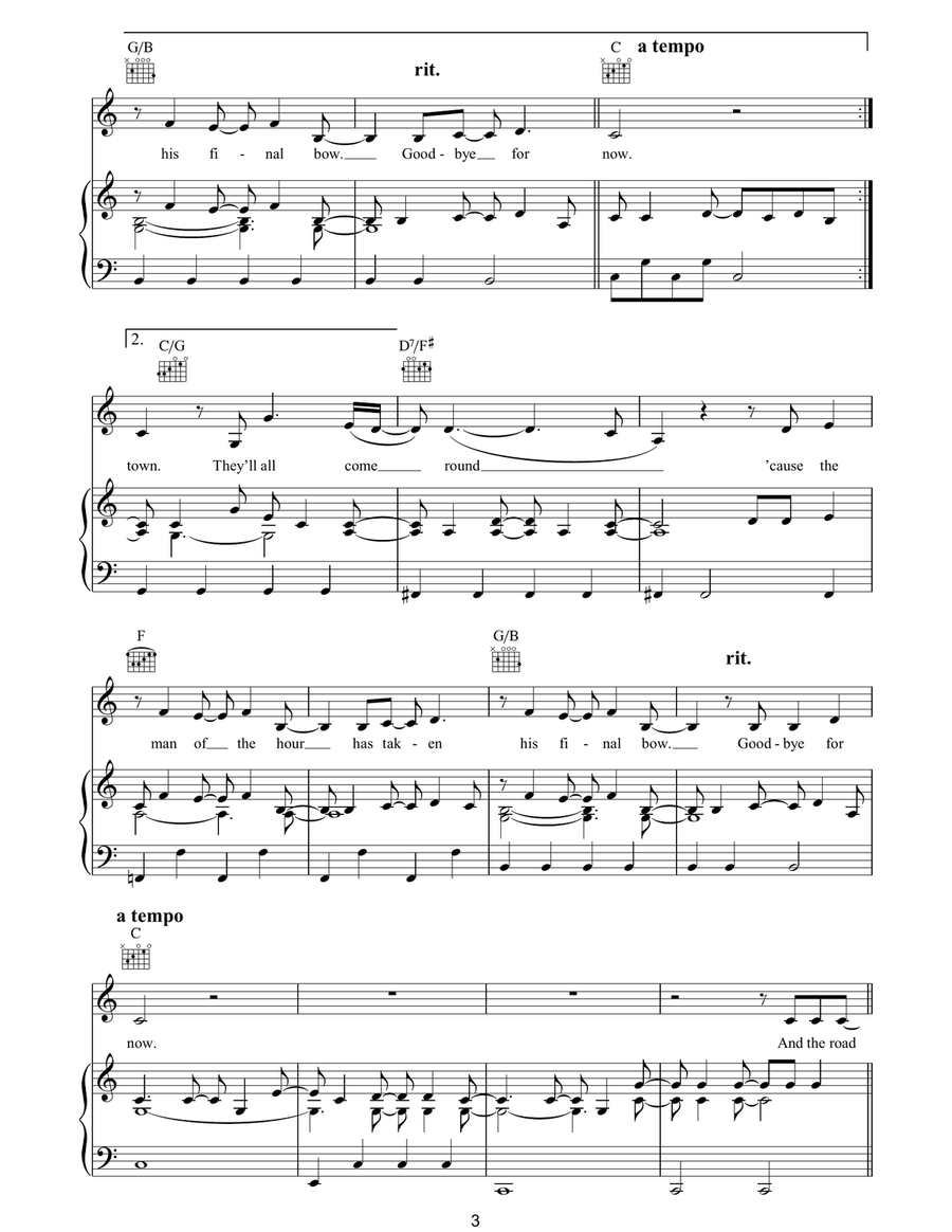 Man Of The Hour Man Of The Hour Piano, Vocal, Guitar scores gallery preview page 3