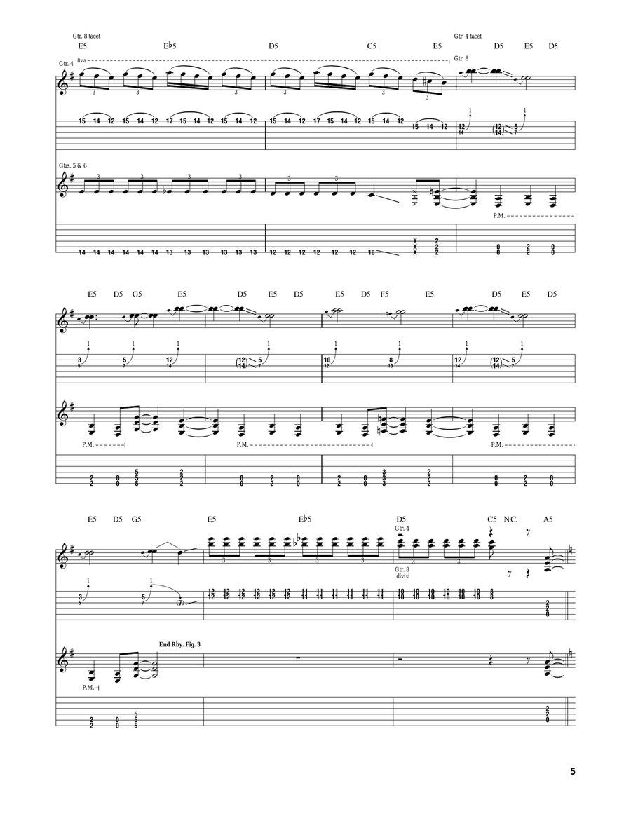 Pulling Strings Pulling Strings Electric Guitar scores gallery preview page 5