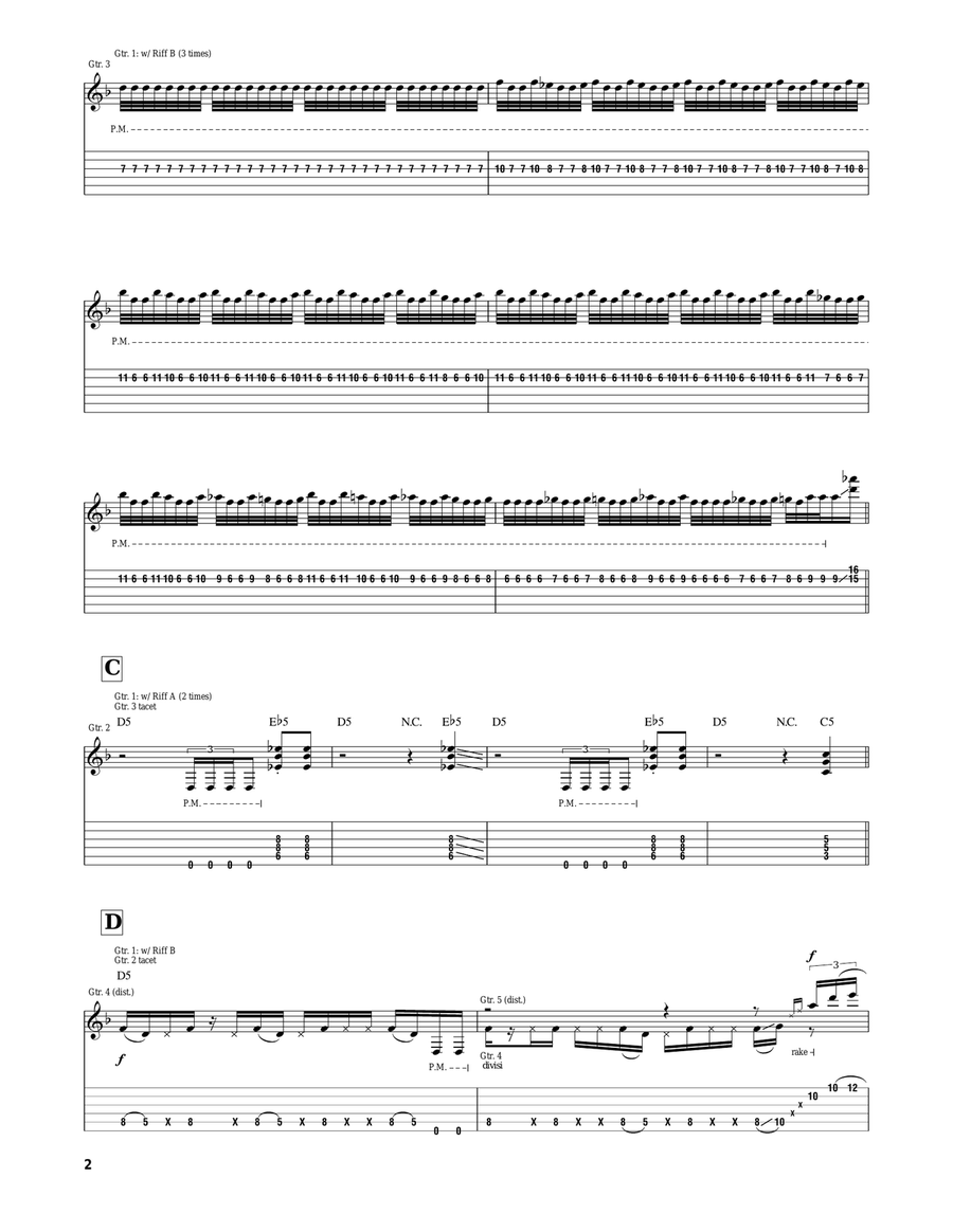 Flatlines, Thin Lines Flatlines, Thin Lines Electric Guitar scores gallery preview page 2