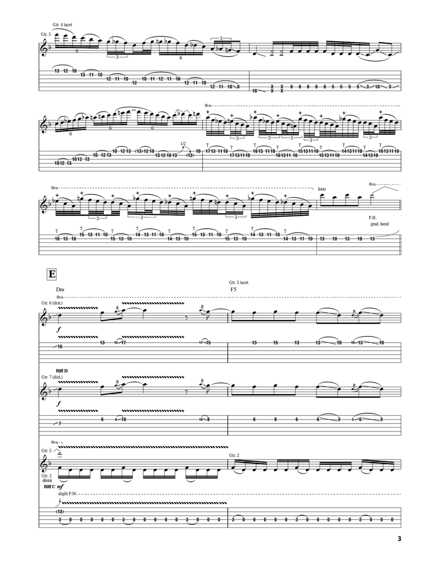 Flatlines, Thin Lines Flatlines, Thin Lines Electric Guitar scores gallery preview page 3