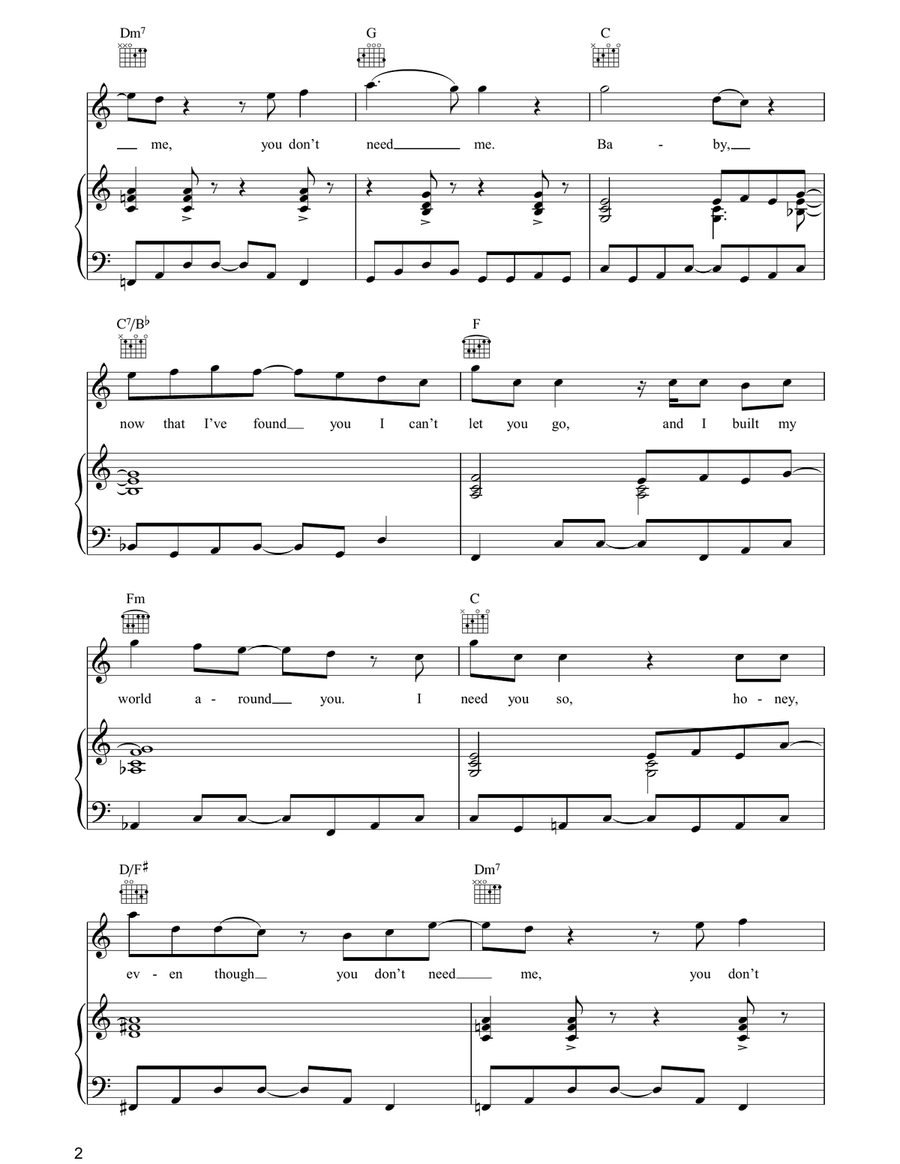 Baby Now That I've Found You Piano, Vocal, Guitar scores gallery preview page 2