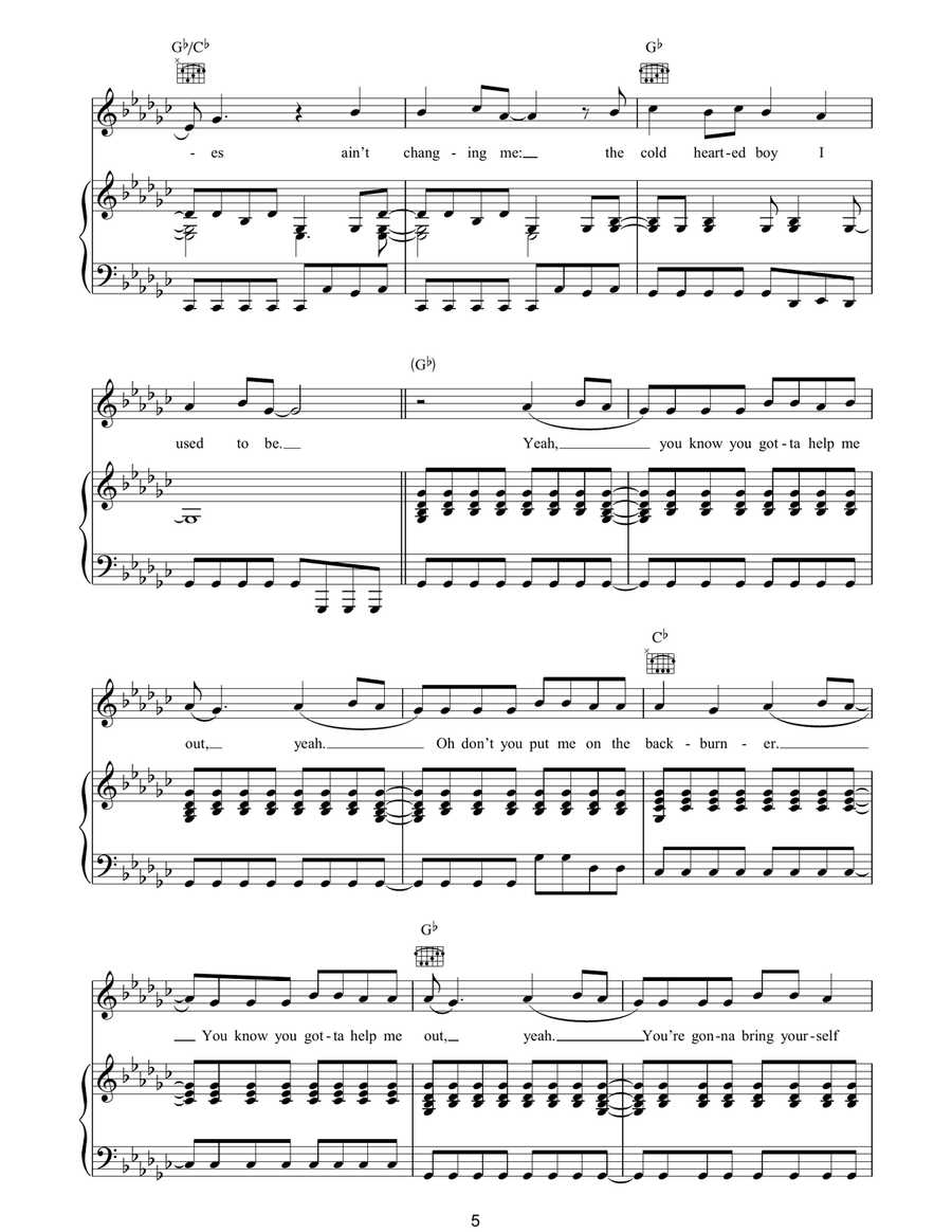 All These Things That I've Done Piano, Vocal, Guitar scores gallery preview page 5