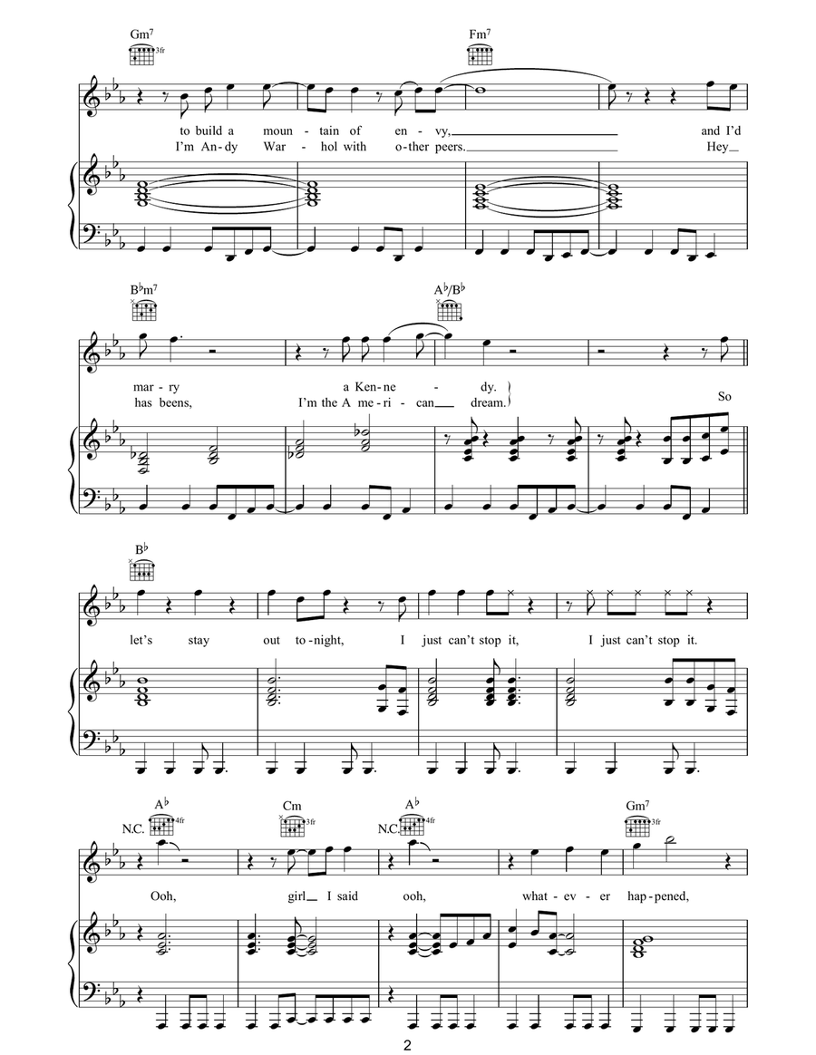 Whatever Happened To Corey Haim? Piano, Vocal, Guitar scores gallery preview page 2