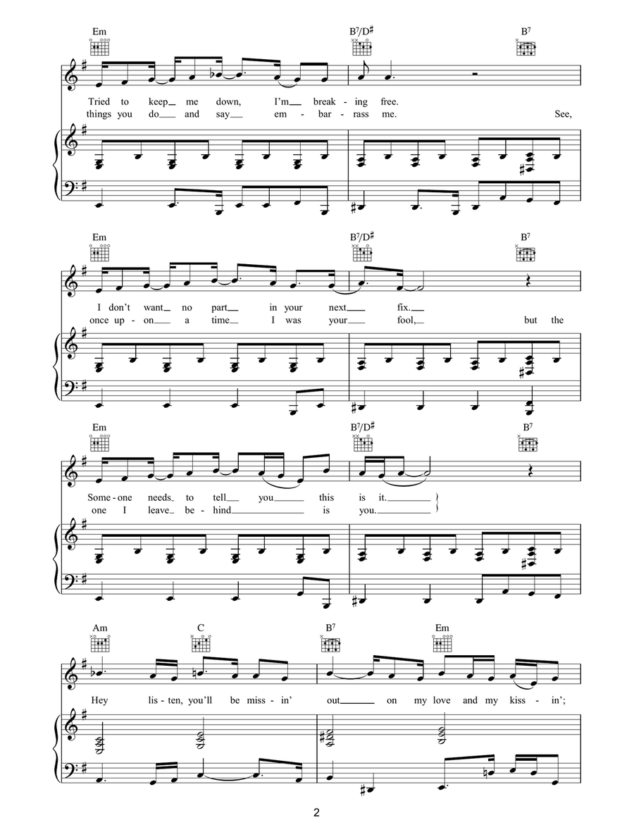You Had Me You Had Me Piano, Vocal, Guitar scores gallery preview page 2