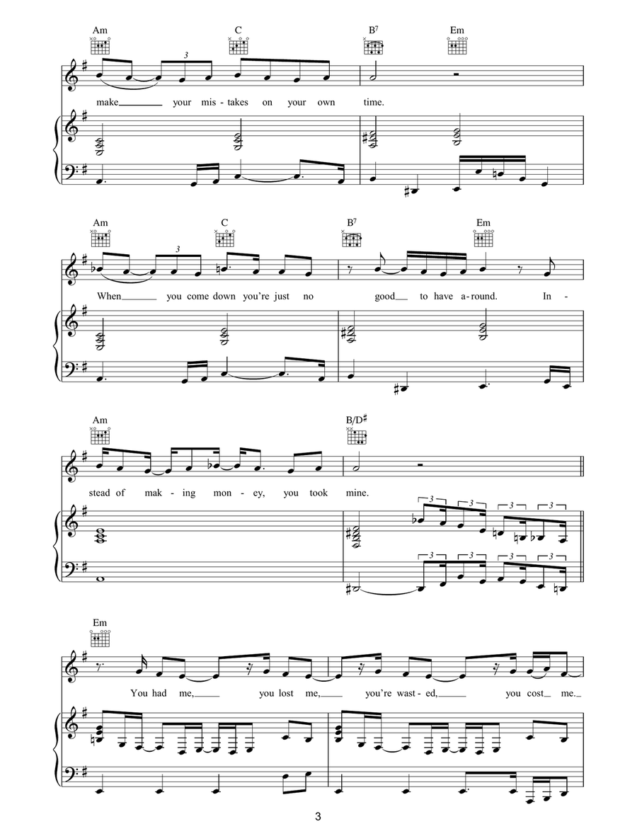 You Had Me You Had Me Piano, Vocal, Guitar scores gallery preview page 3