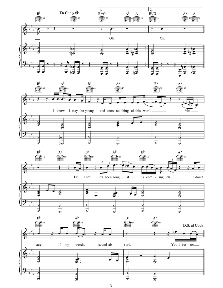 Killing Time Killing Time Piano, Vocal, Guitar scores gallery preview page 3