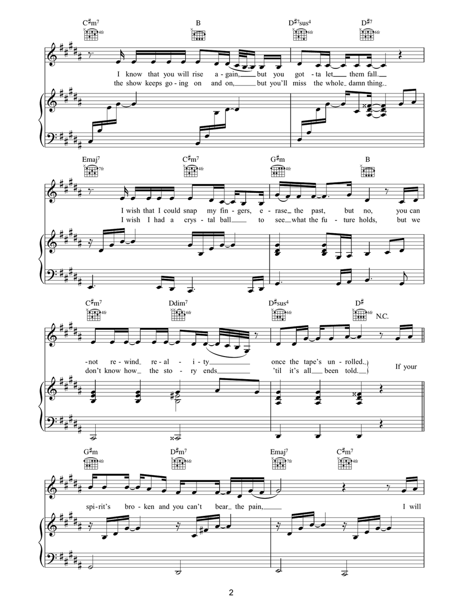 Security Security Piano, Vocal, Guitar scores gallery preview page 2