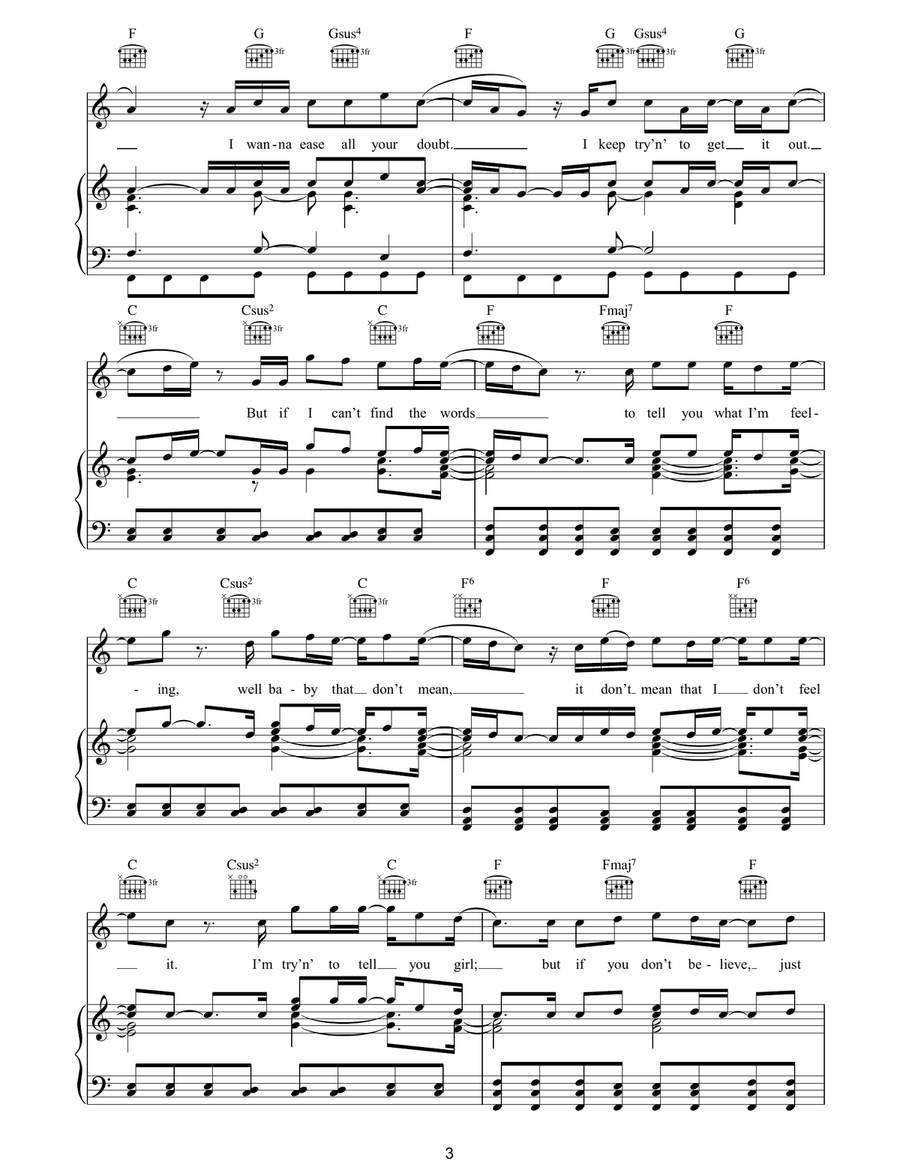 Lost For Words Lost For Words Piano, Vocal, Guitar scores gallery preview page 3