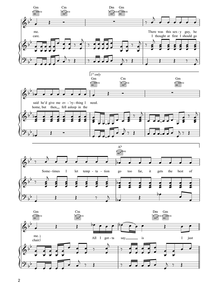 I've Just Begun (Having My Fun) Piano, Vocal, Guitar scores gallery preview page 2