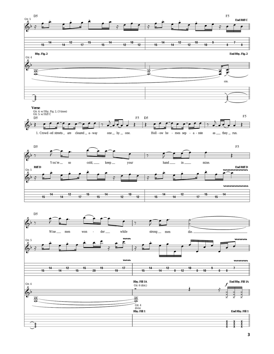So Cold So Cold Acoustic Guitar scores gallery preview page 3