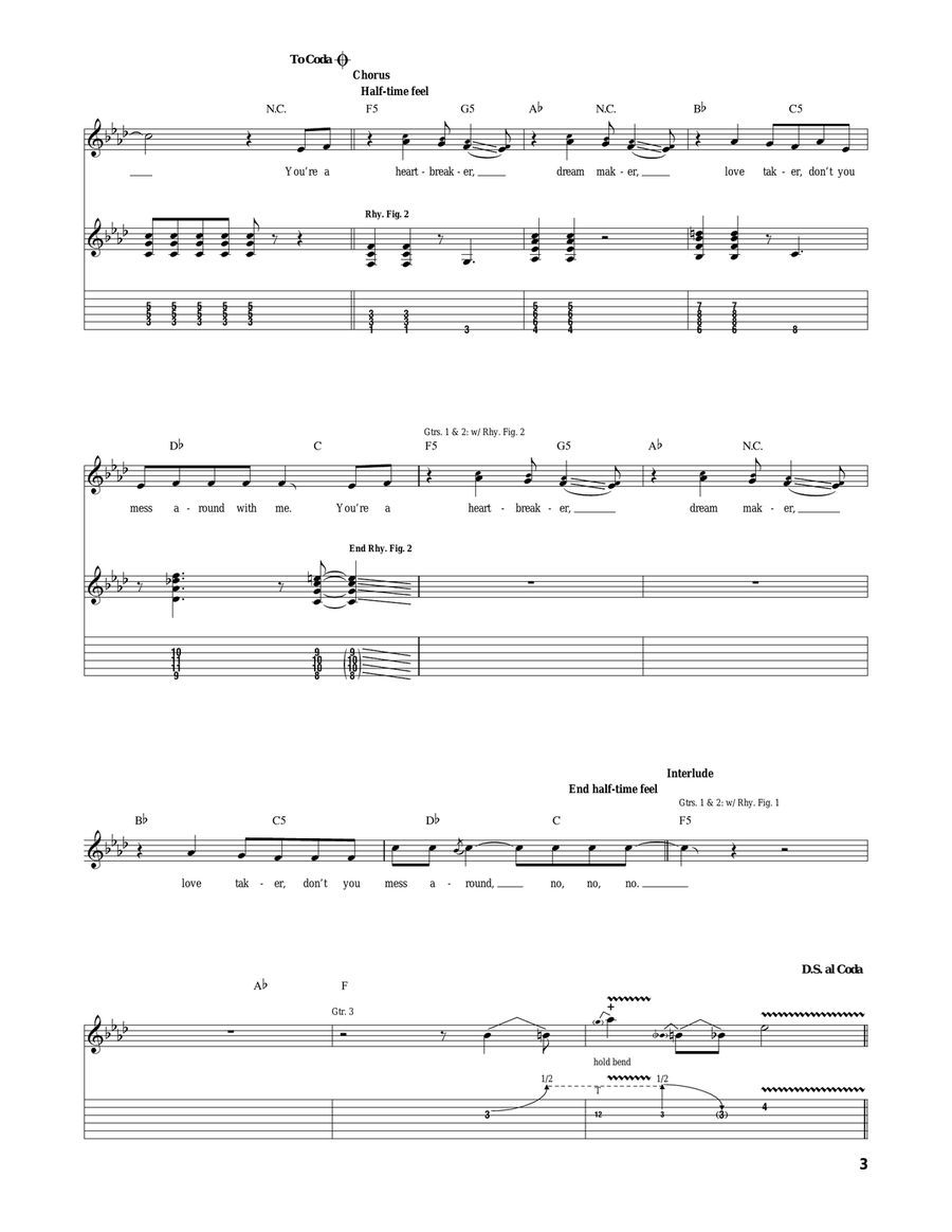 Heartbreaker Heartbreaker Acoustic Guitar scores gallery preview page 3