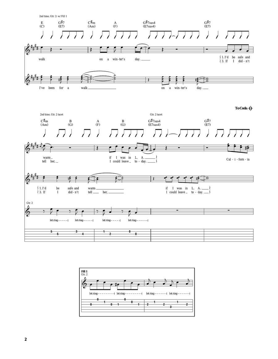California Dreamin' California Dreamin' Acoustic Guitar scores gallery preview page 2
