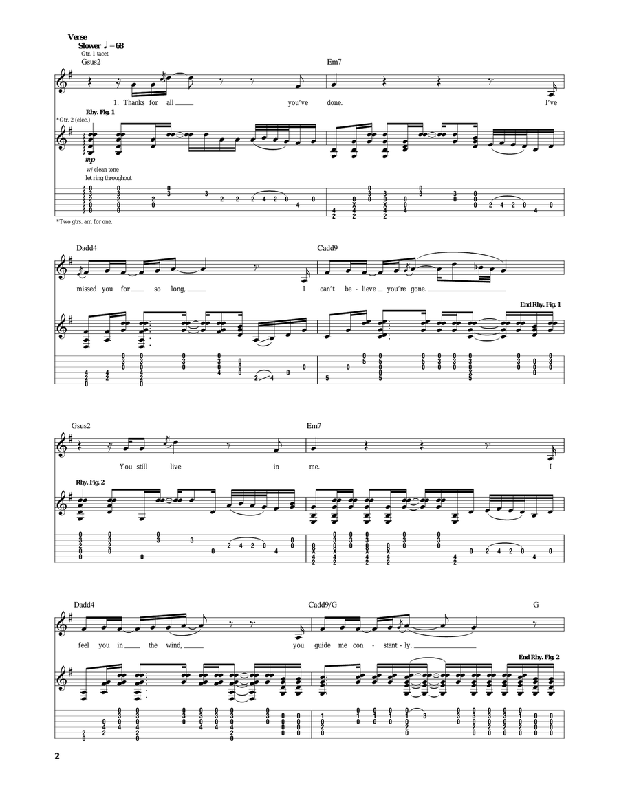 In Loving Memory Acoustic Guitar scores gallery preview page 2