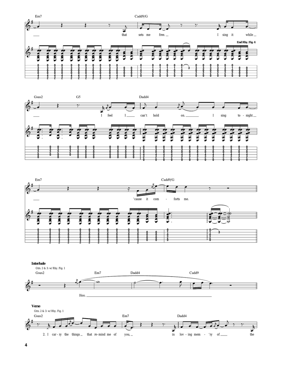 In Loving Memory Acoustic Guitar scores gallery preview page 4