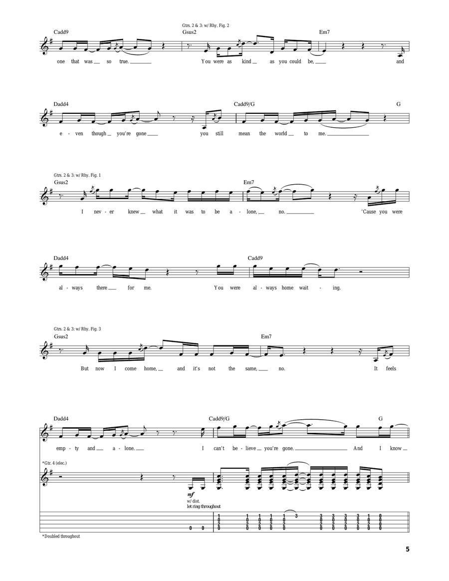 In Loving Memory Acoustic Guitar scores gallery preview page 5