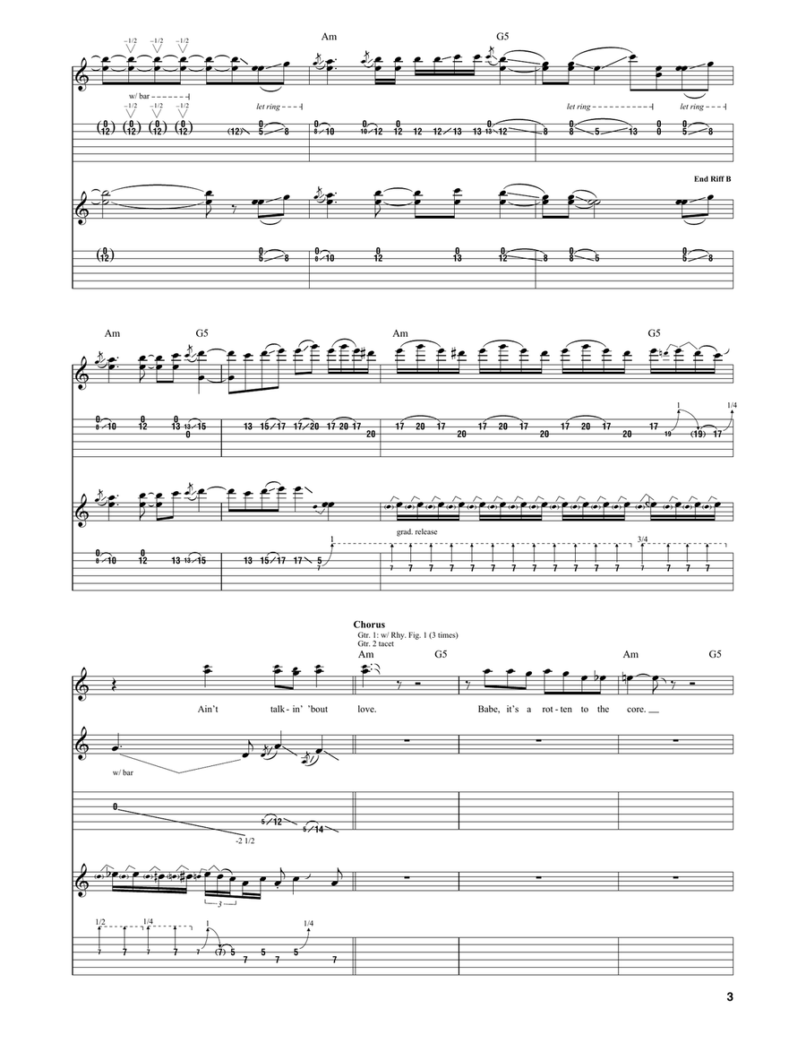 Ain't Talkin' 'Bout Love Ain't Talkin' 'Bout Love Acoustic Guitar scores gallery preview page 3