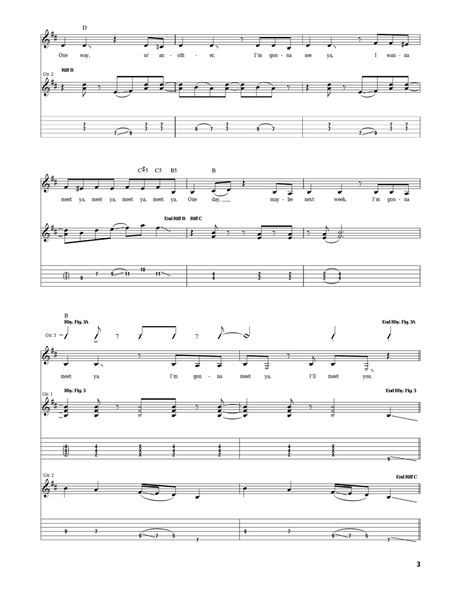One Way Or Another One Way Or Another Acoustic Guitar scores gallery preview page 3
