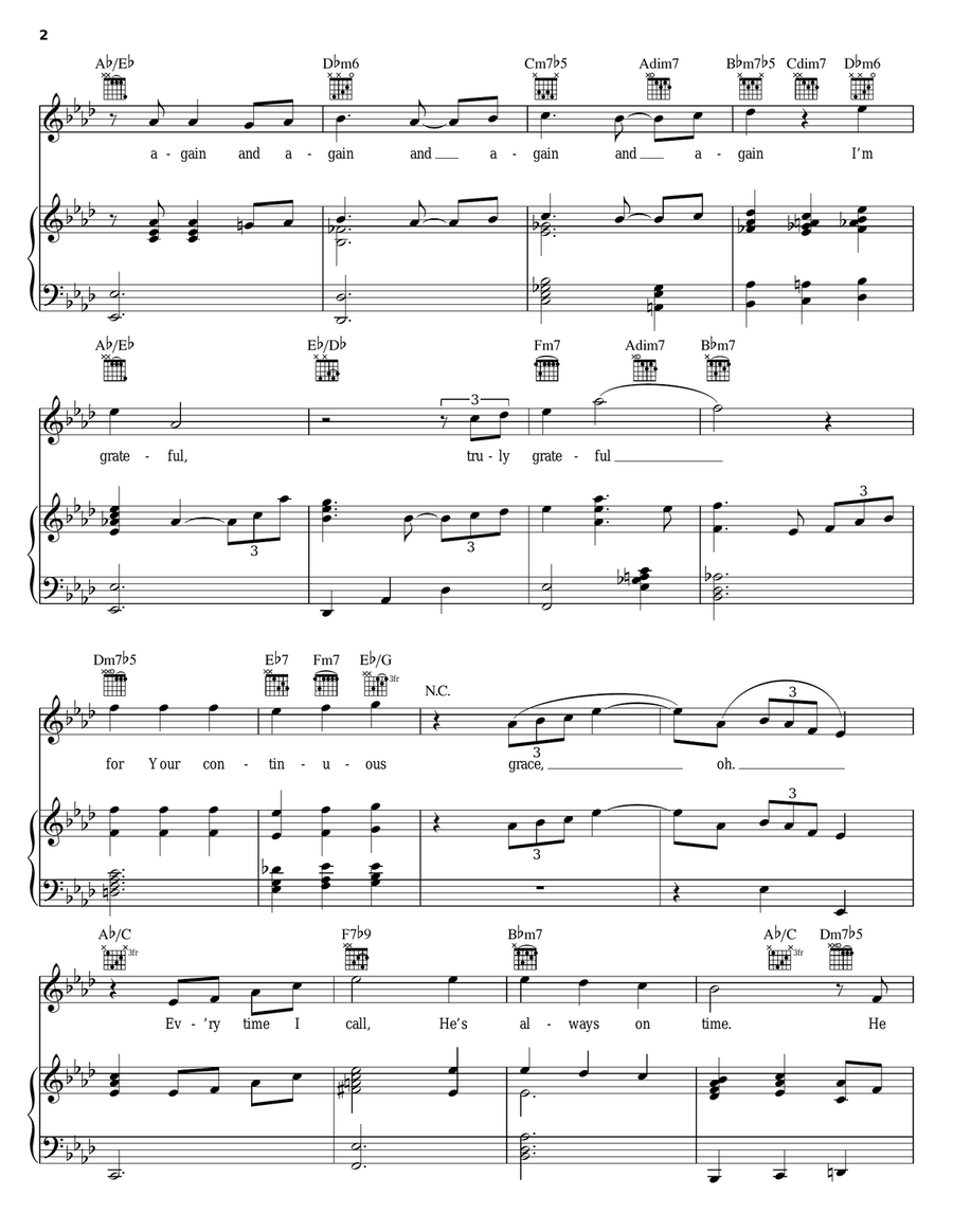 Continuous Grace Continuous Grace Piano, Vocal, Guitar scores gallery preview page 2