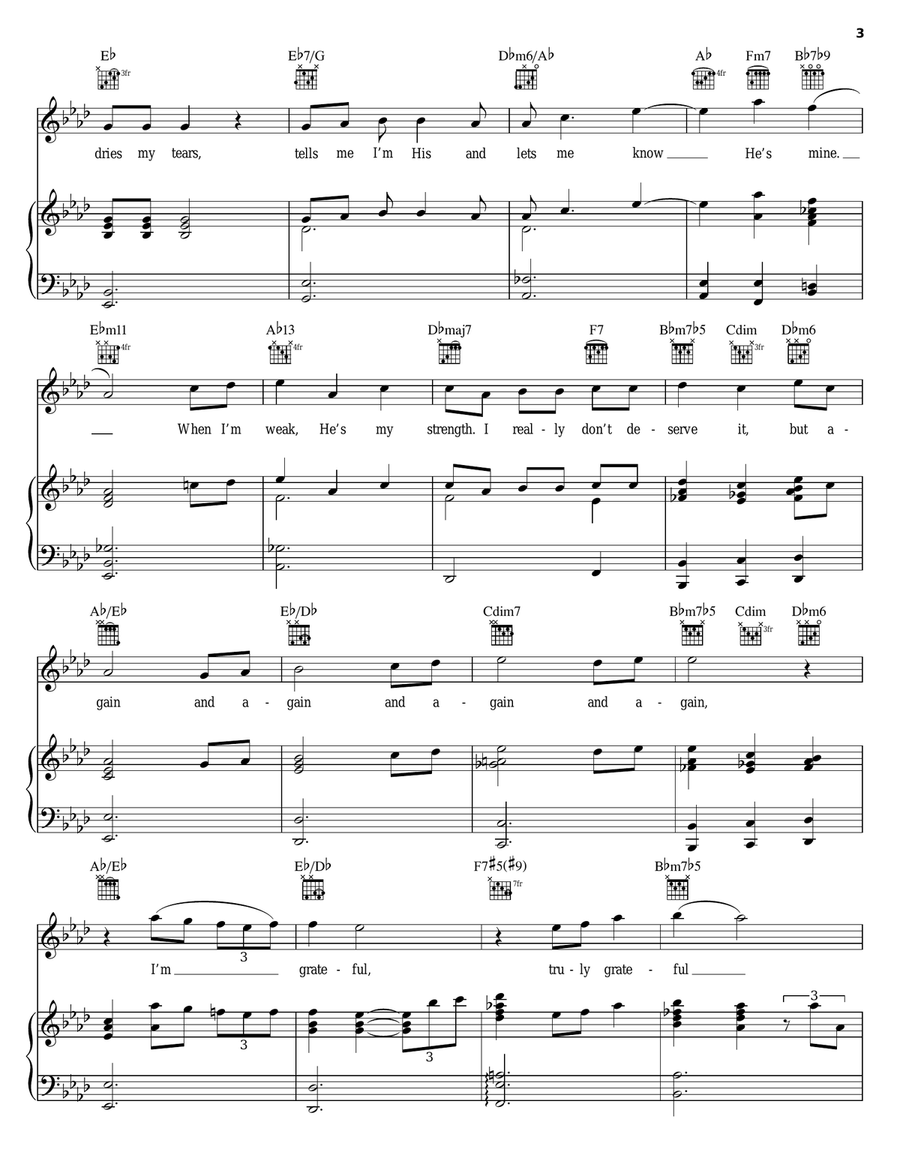Continuous Grace Continuous Grace Piano, Vocal, Guitar scores gallery preview page 3