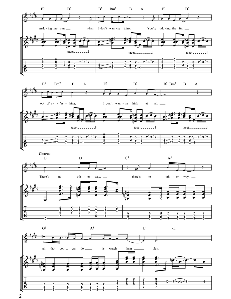There's No Other Way There's No Other Way Acoustic Guitar scores gallery preview page 2