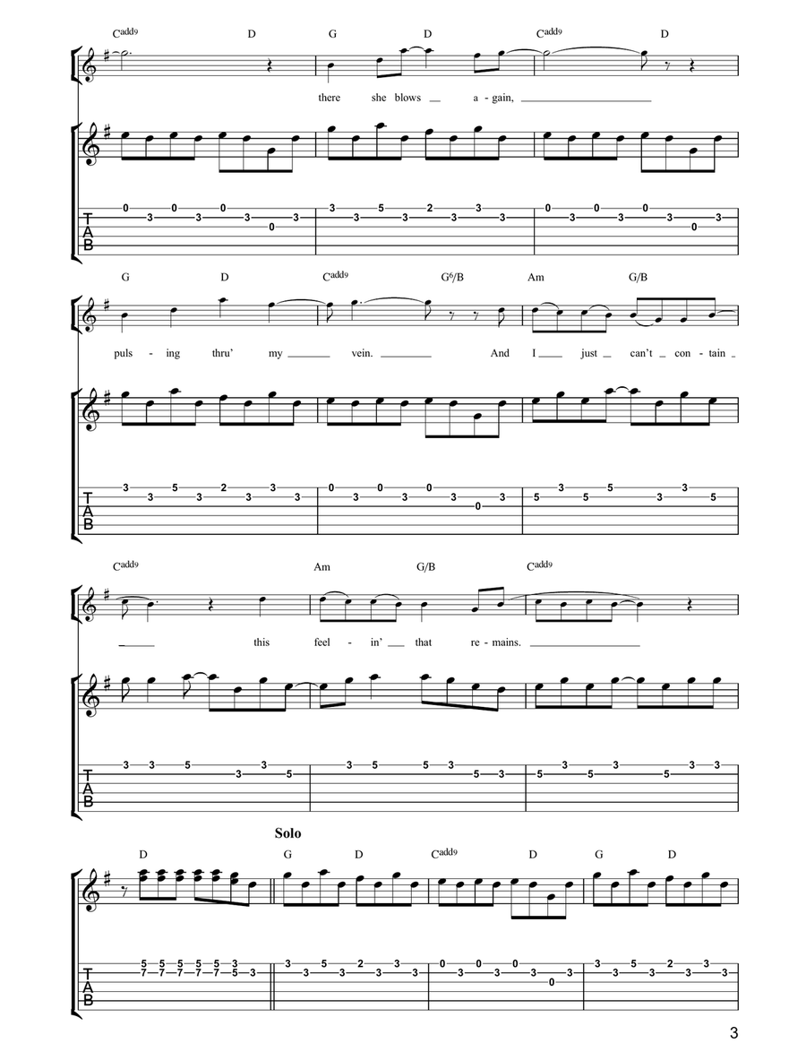 There She Goes There She Goes Acoustic Guitar scores gallery preview page 3