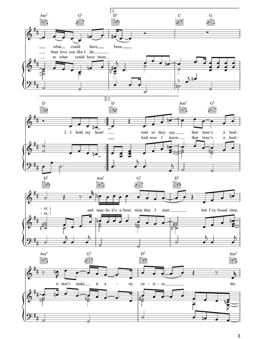 The Longer We're Apart The Longer We're Apart Piano, Vocal, Guitar scores gallery preview page 3