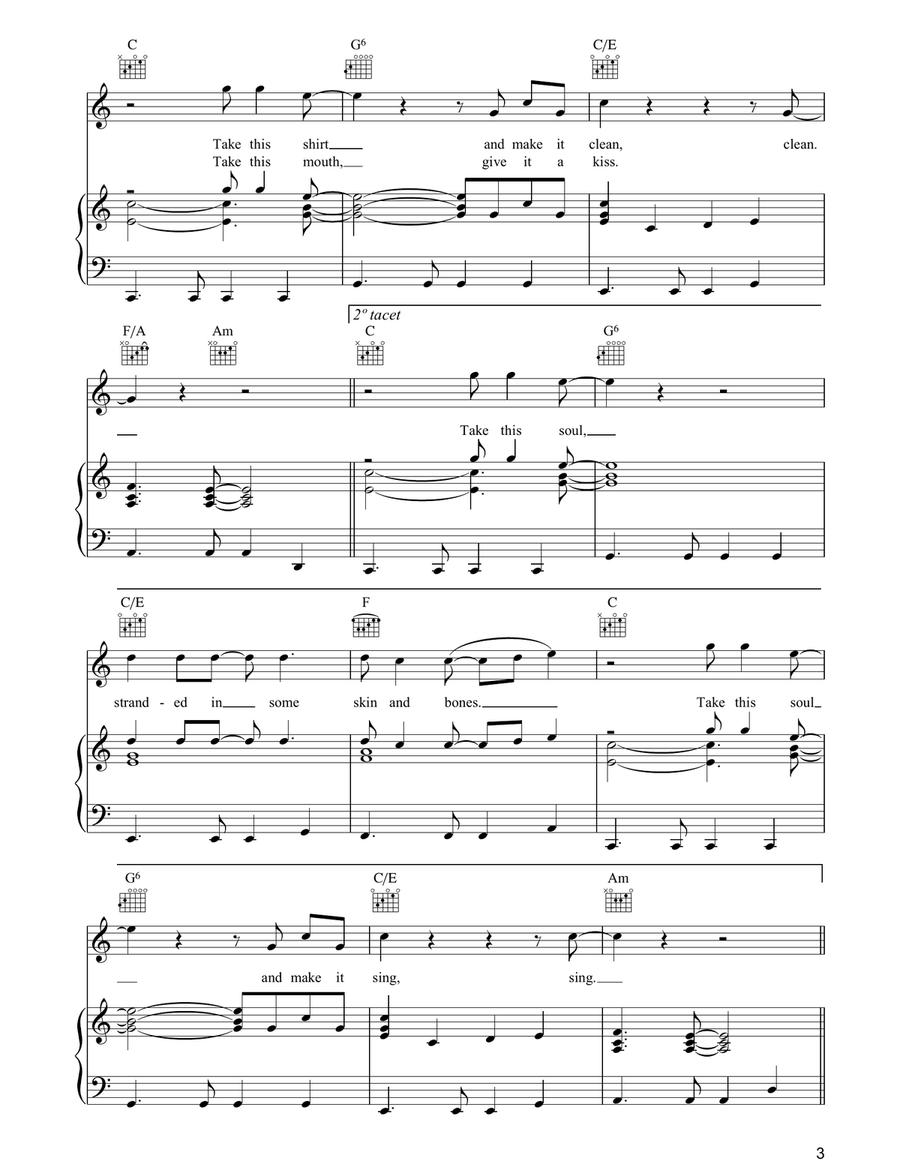Yahweh Yahweh Piano, Vocal, Guitar scores gallery preview page 3