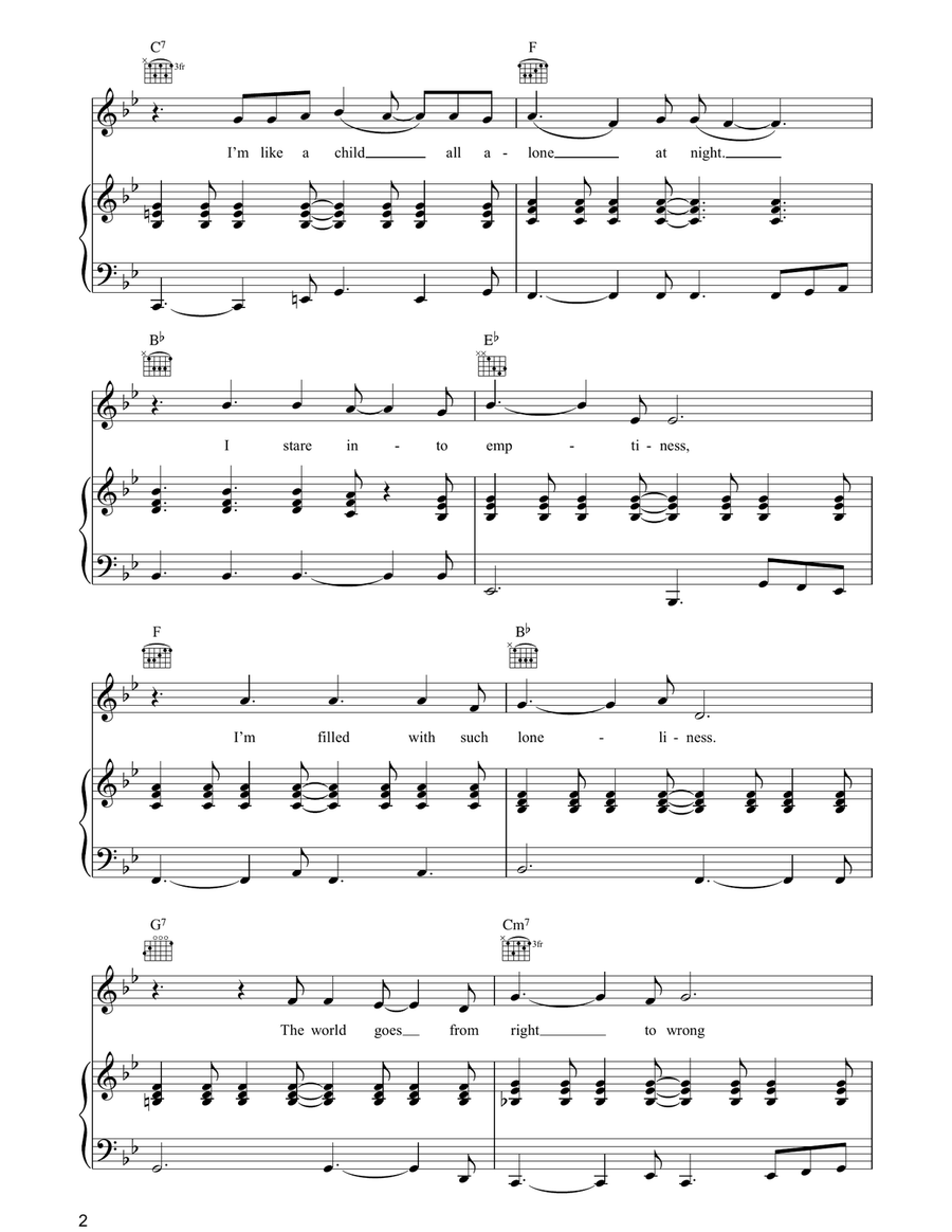 The Minute You're Gone The Minute You're Gone Piano, Vocal, Guitar scores gallery preview page 2