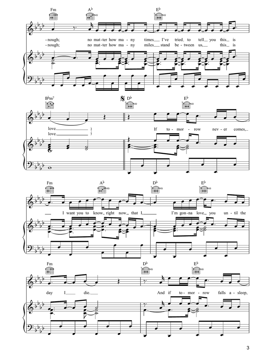 Last Night On Earth Last Night On Earth Piano, Vocal, Guitar scores gallery preview page 3