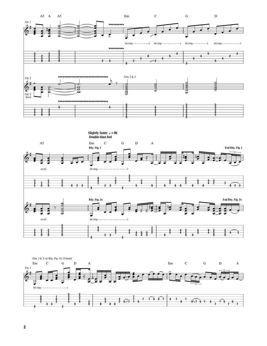 Green Grass And High Tides Electric Guitar scores gallery preview page 2