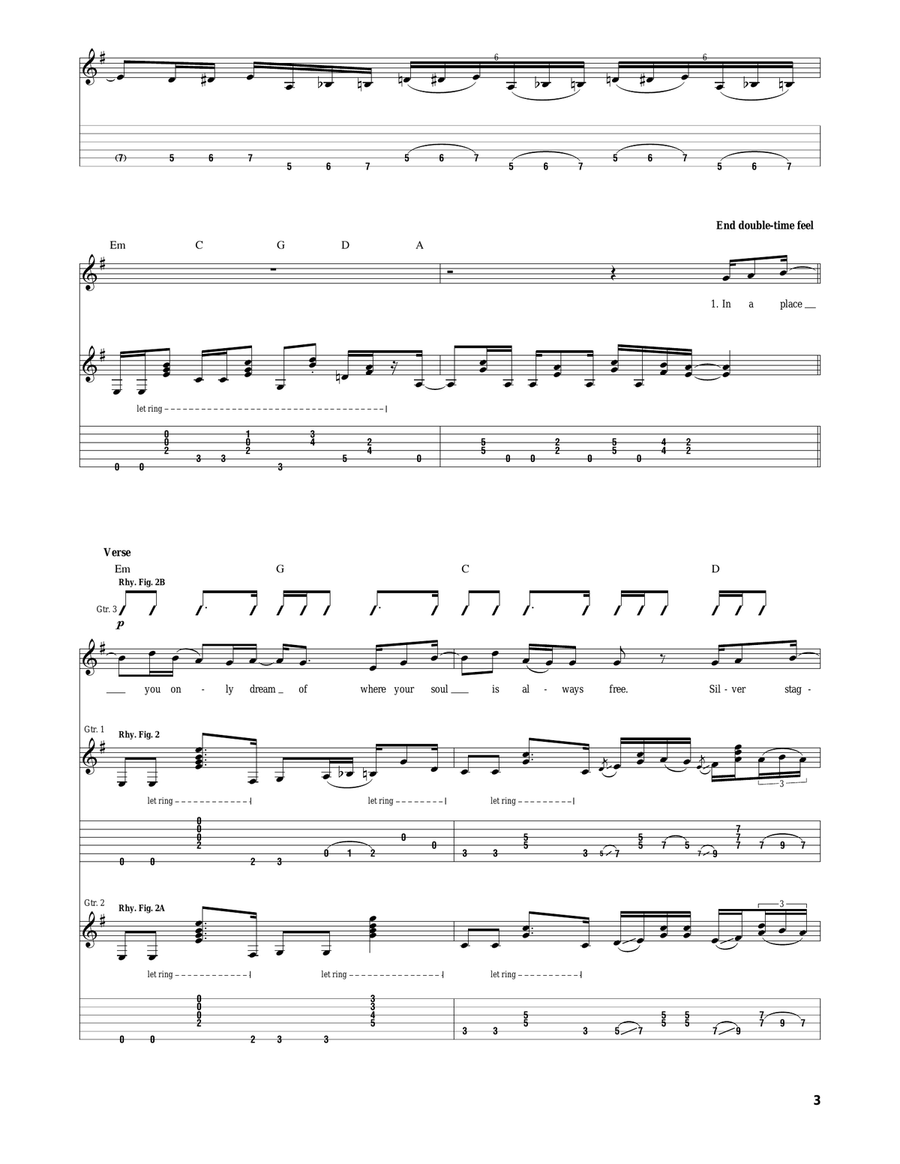 Green Grass And High Tides Electric Guitar scores gallery preview page 3