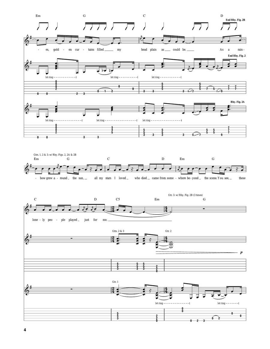 Green Grass And High Tides Electric Guitar scores gallery preview page 4
